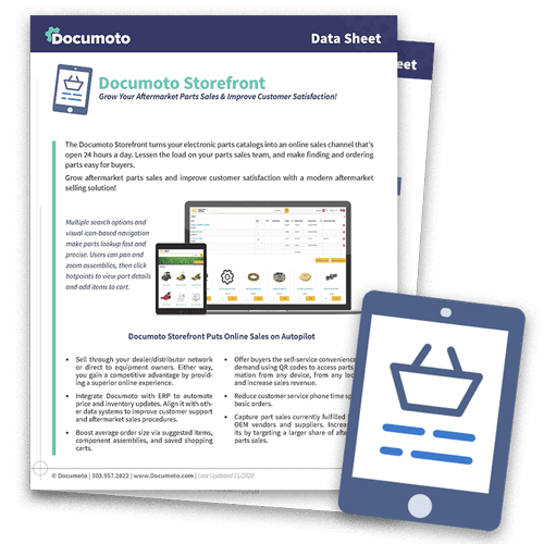 Documoto Parts Storefront Data Sheet